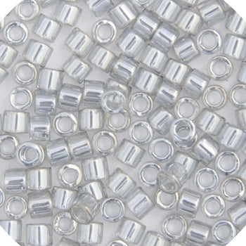 Delica Bead 11/0  Silver Grey Gold Luster