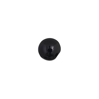 Czech Candy Beads 8mm 2 holes Black Opaque