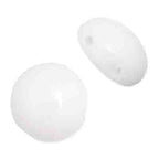 Czech Candy Beads 8mm 2 holes White Alabaster