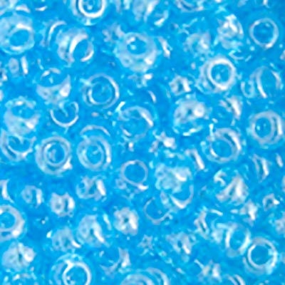 Czech Seed Bead 2/0 22g Vial Transparent AQUA LUSTRE