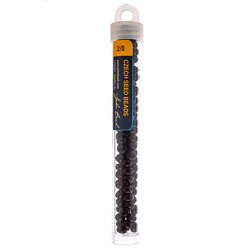 Czech Seed Bead 2/0 22g Vial Opaque BLACK