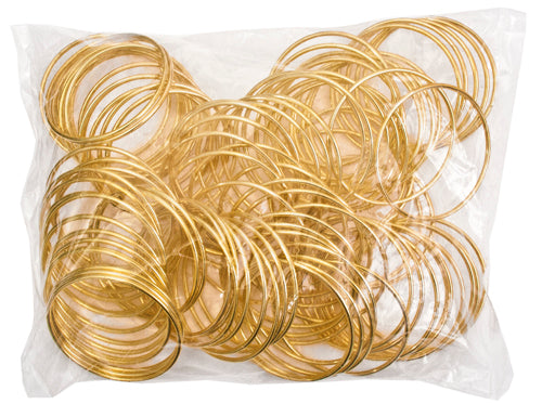 Metal Rings 2.5in (63mm) Brass 100pcs