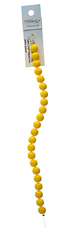 Czech Candy Beads 8mm 2 holes Yellow Opaque