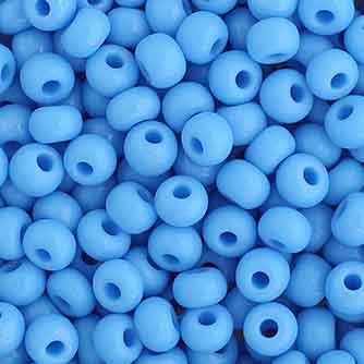 Czech Seed Bead 6/0 22g Vial Opaque Light  BLUE
