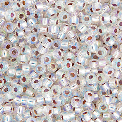 Miyuki Seed Beads 8/0 Crystal Silver LinedAB