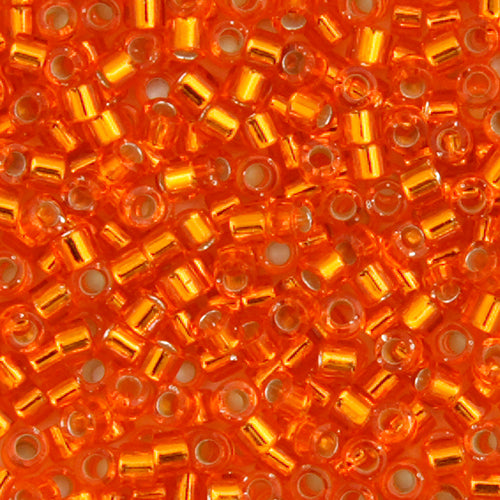 Delica Bead 11/0  Orange Silver Lined