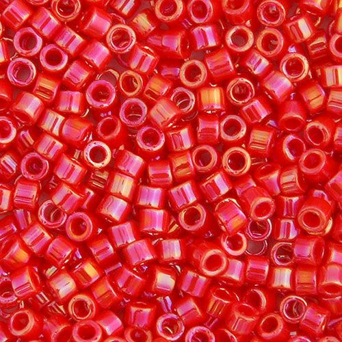 Delica Bead 11/0  Red Coral Opaque  AB