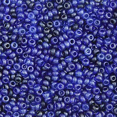 Czech Seed Bead 10/0 Luster BLUE/SAPPHIRE MIX 22g Vial
