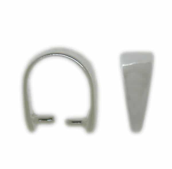 925 Sterling Silver Smooth Plain bail, 8mm