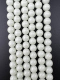 8mm Glass Glow In Dark Round Beads Light Green