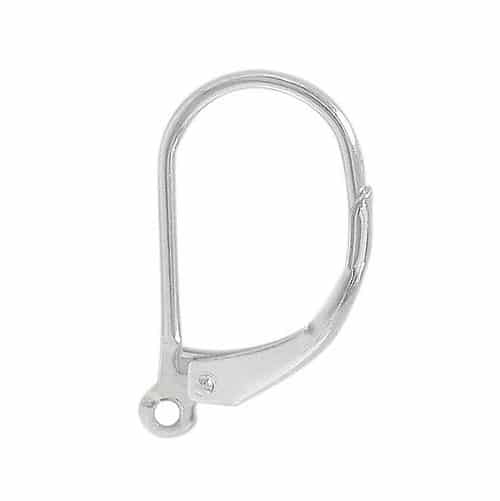 925 Sterling Silver Lever Back Earring Hook, 17x10mm / Pair