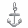 Sterling Silver, Smooth Anchor Shape Charm With a Oval Loop