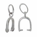 925 Sterling Silver Horseshoe Pinch bail, 9mm
