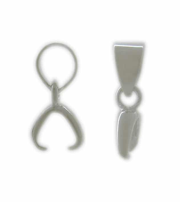 925 Sterling Silver Smooth Plain bail, 13mm