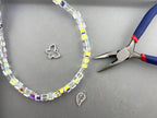 8mm Glass Cube Beads Crystal AB