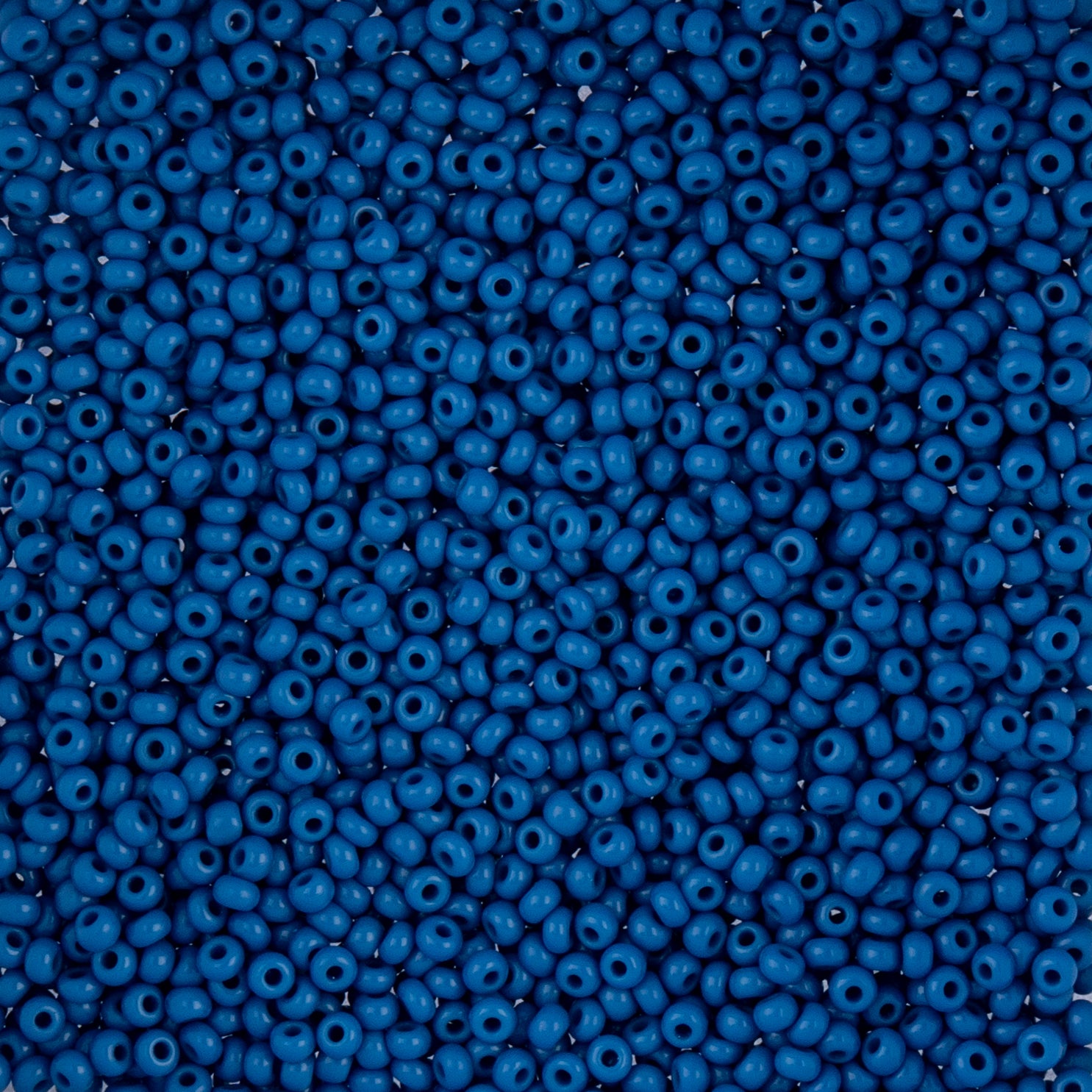 Czech Seed Beads apx. 22g Vial 10/0 Opaque Medium Blue