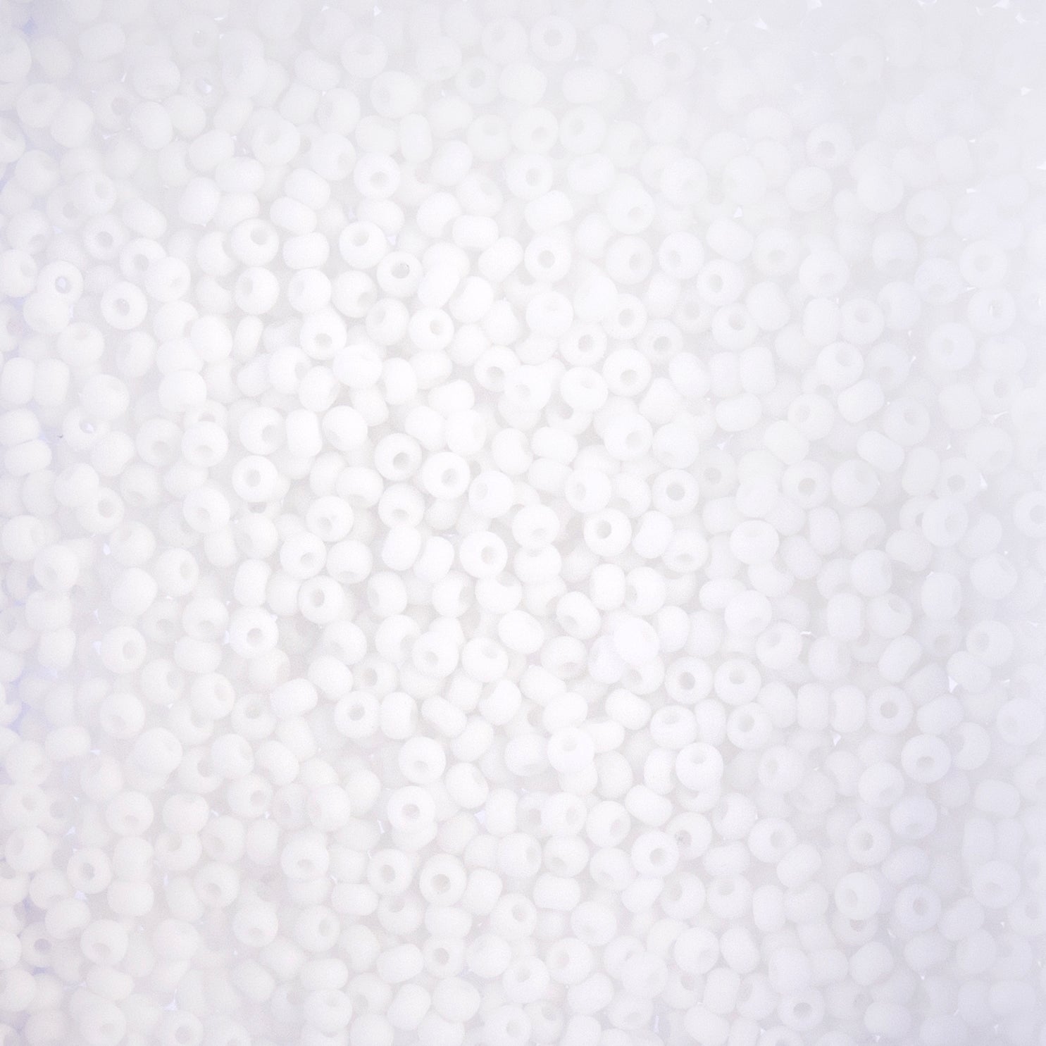 Czech Seed Beads apx. 22g Vial 10/0 Opaque White Matte