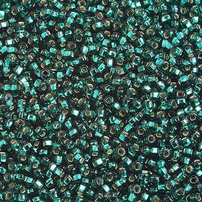 Czech Seed Beads 10/0 S/L Teal Green 250g Bag
