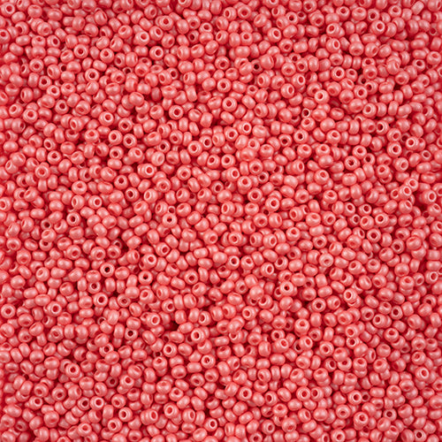Czech Seed Beads 10/0 PermaLux Dyed Chalk Pink 22g Vial