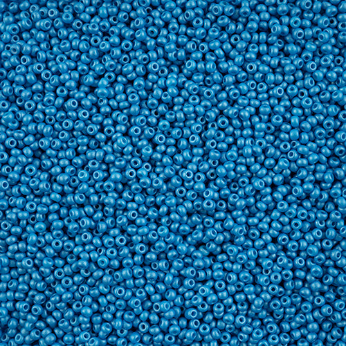 Czech Seed Beads 10/0 PermaLux Dyed Chalk Dark Turquoise 22g Vial