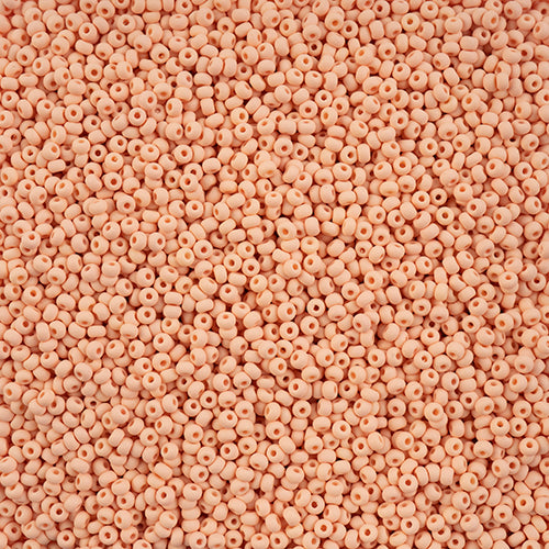 Czech Seed Beads 10/0 PermaLux Dyed Chalk Appricot Matte 22g Vial