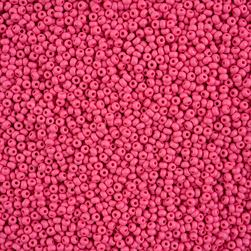 Czech Seed Beads 10/0 PermaLux Dyed Chalk Fuchsia Matte 22g Vial