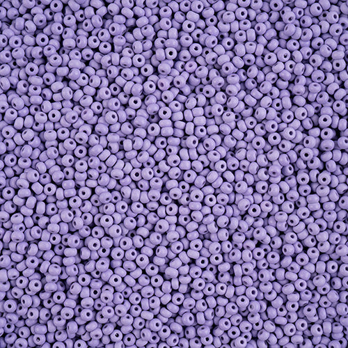 Czech Seed Beads 10/0 PermaLux Dyed Chalk Lavender Matte 22g Vial