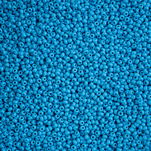 Czech Seed Beads 10/0 PermaLux Dyed Chalk Dark Turquoise Matte 22g Vial