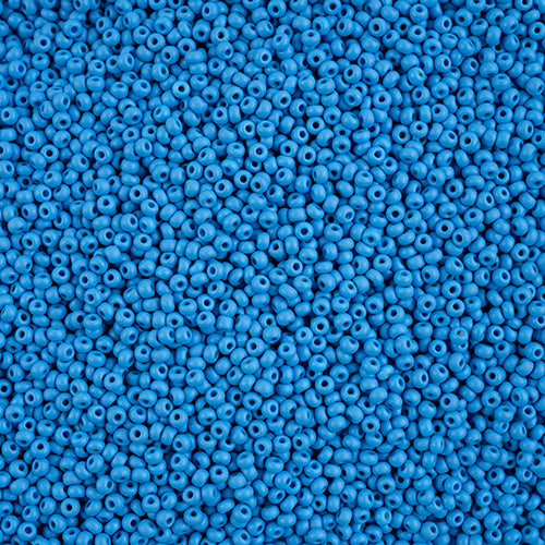 Czech Seed Beads 10/0 PermaLux Dyed Chalk Light Blue Matte 250g Bag