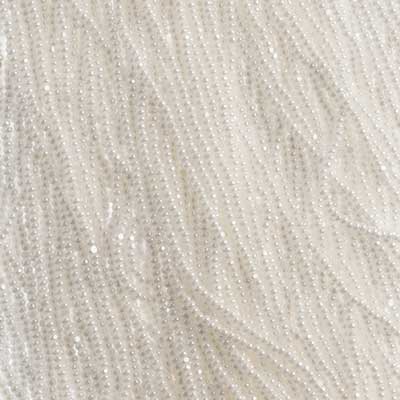 Czech Seed Bead 13/0 Cut Opaque White Luster Hank