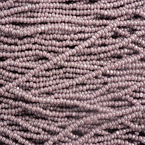 Czech Seed Bead 13/0 Cut Opaque Mauve Luster Hank