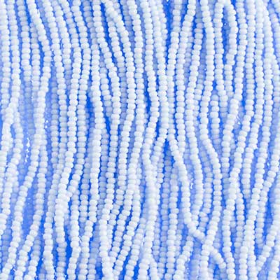Czech Seed Bead 13/0 Cut Opaque Light Blue Strung Hank