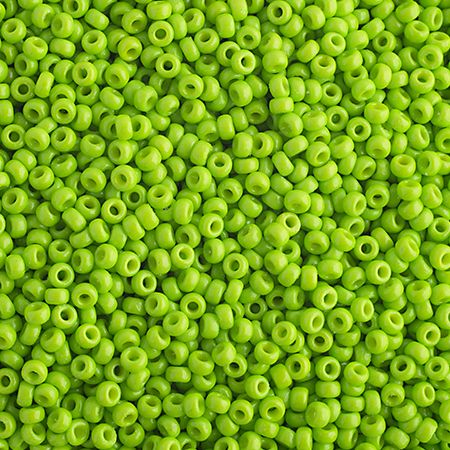 Miyuki Seed Bead 15/0 apx.22g Bright Lime Opaque Duracoat