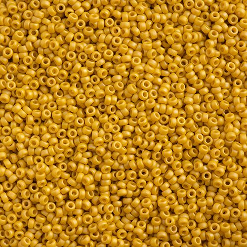 Miyuki Seed Bead 15/0 apx 22g Frosted Glazed/ Rainbow Yellow Matte AB