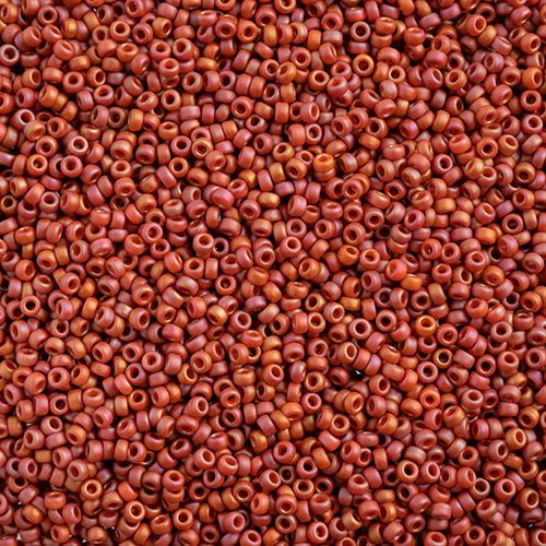 Miyuki Seed Bead 15/0 apx 22g Frosted Glazed/ Rainbow Pink Fuchsia Matte AB