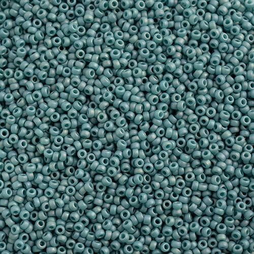 Miyuki Seed Bead 15/0 apx 22g Frosted Glazed/ Rainbow Arctic Blue Matte AB