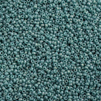 Miyuki Seed Bead 15/0 apx 22g Frosted Glazed/ Rainbow Arctic Blue Matte AB