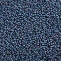 Miyuki Seed Bead 15/0 apx 22g Frosted Glazed/ Rainbow Navy Blue Matte AB