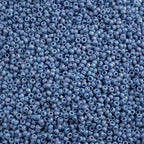 Miyuki Seed Bead 15/0 apx 22g Frosted Glazed/ Rainbow Blue Sapphire Matte AB