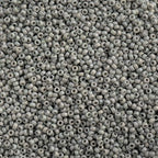 Miyuki Seed Bead 15/0 apx 22g Frosted Glazed/ Rainbow Grey Matte AB