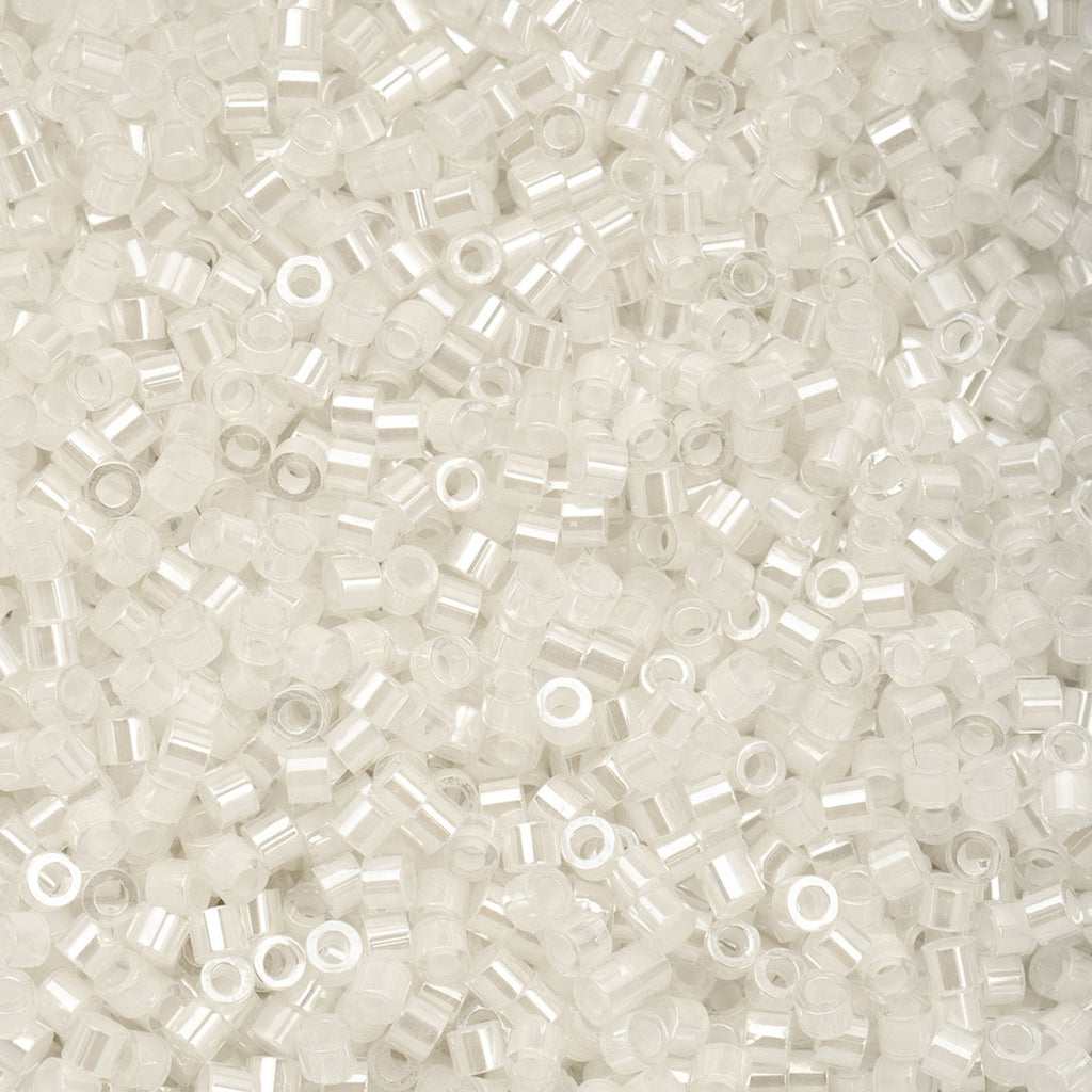 Cylin Bead 11/0 25g Bag White AB Lined