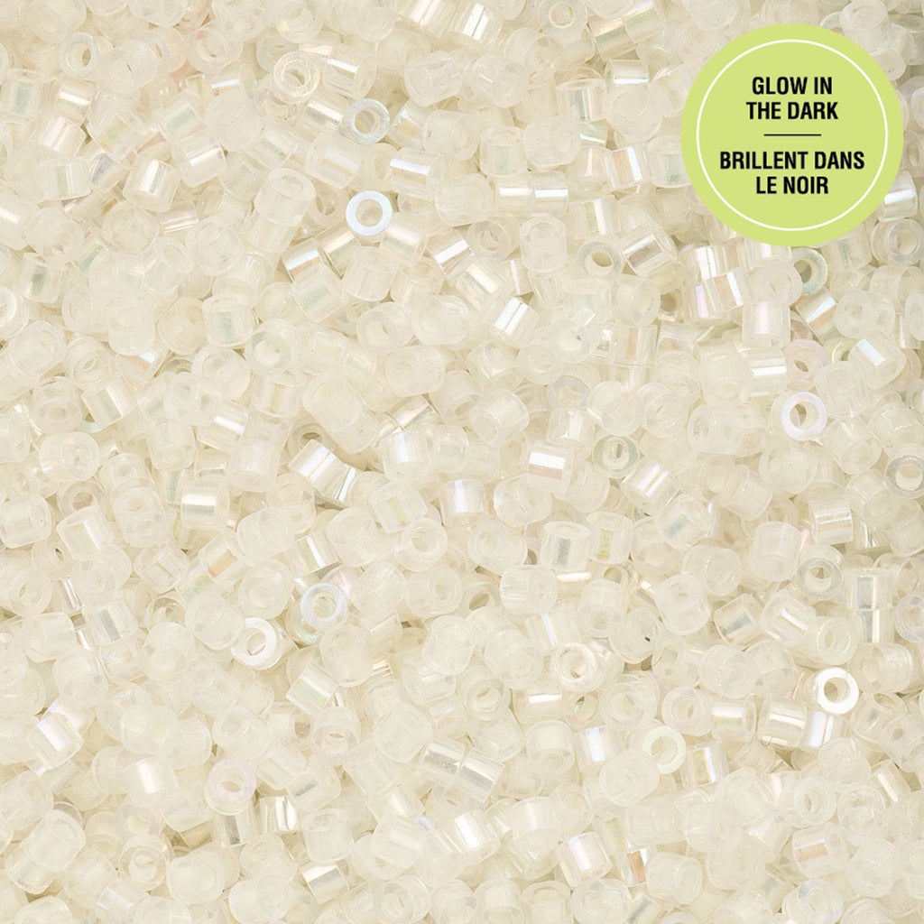 Cylin Bead 11/0 25g Bag Glow in Dark AB - White to Green