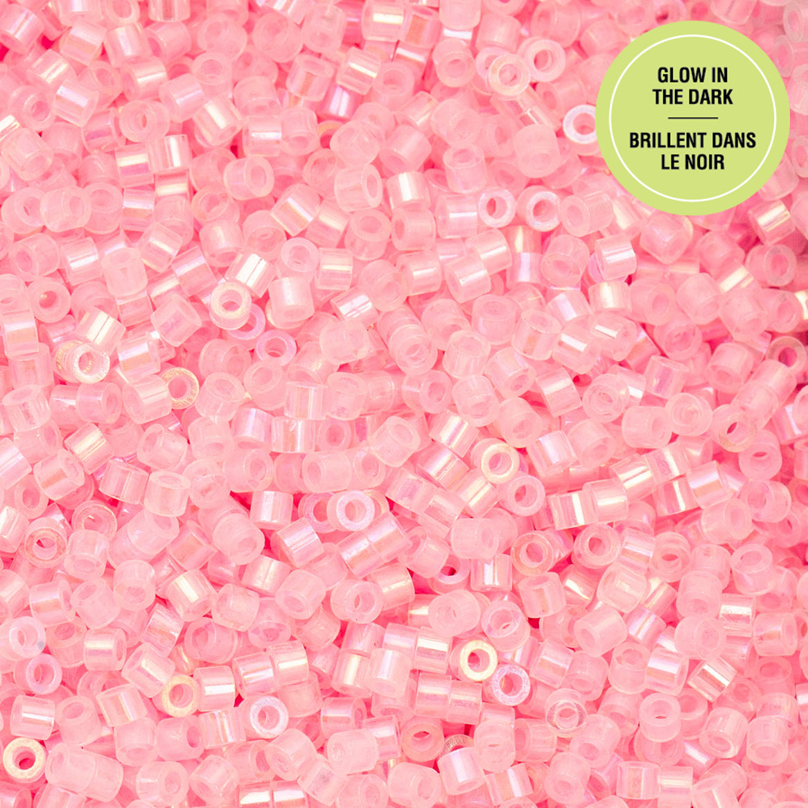 Cylin Bead 11/0 25g Bag Glow in Dark AB - Pink Neon