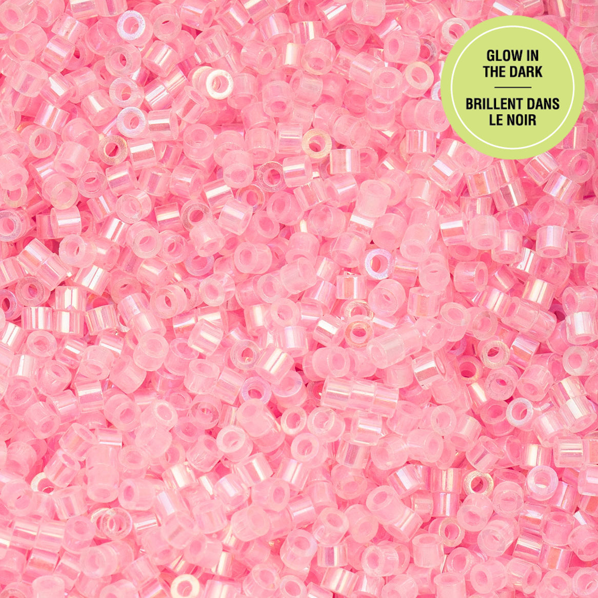 Cylin Bead 11/0 25g Bag Glow in Dark AB - Rose