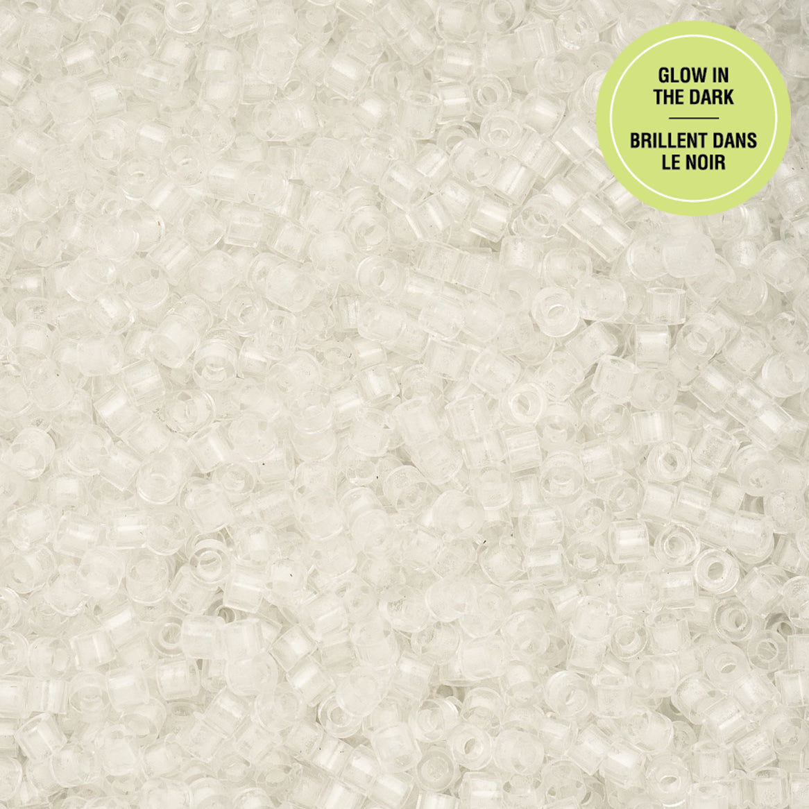 Cylin Bead 11/0 25g Bag Glow in Dark - White to Sky