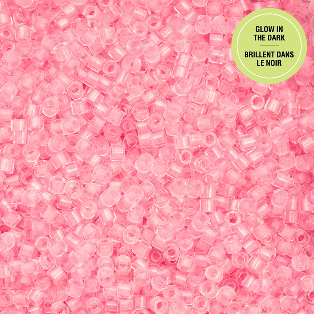 Cylin Bead 11/0 25g Bag Glow in Dark - Pink Neon