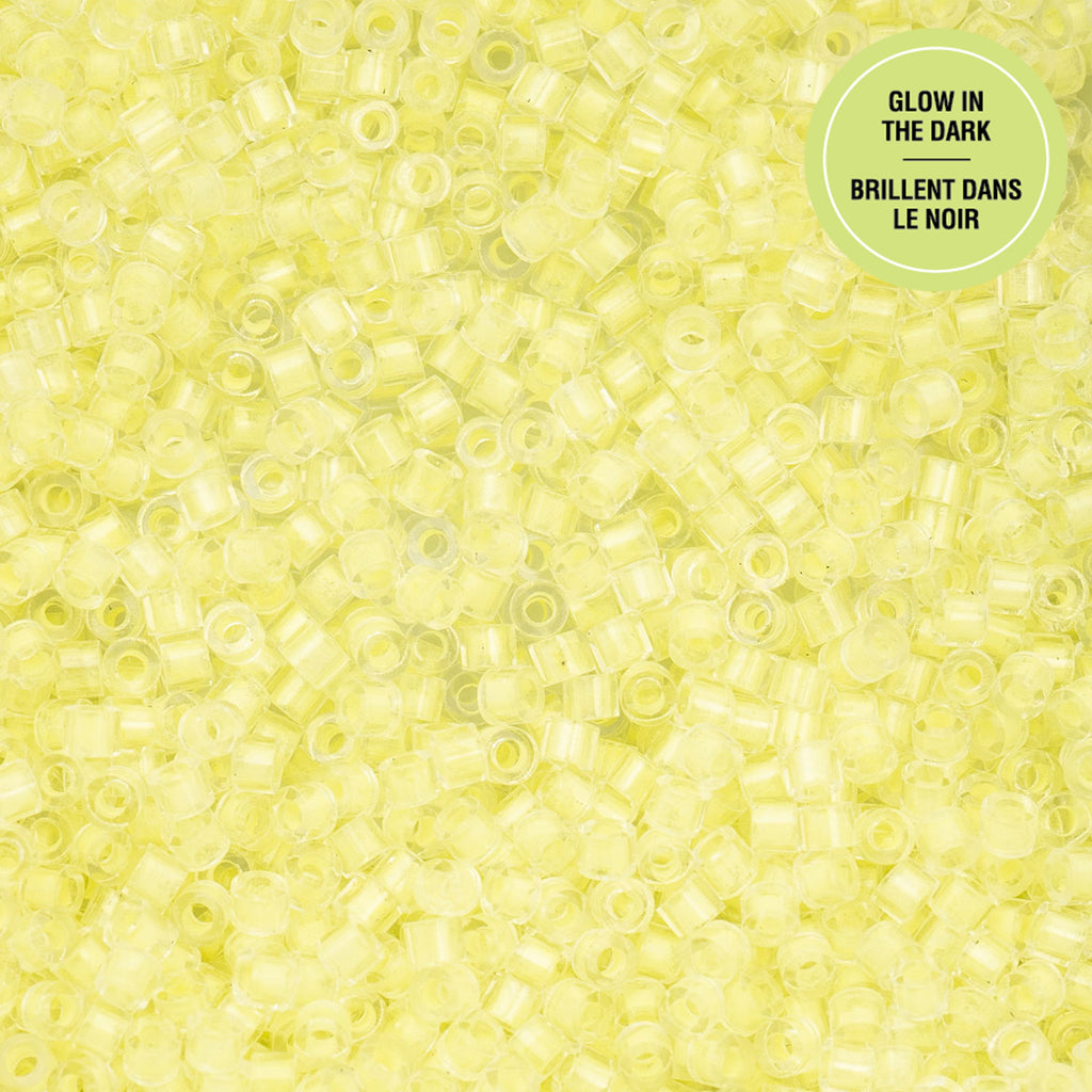 Cylin Bead 11/0 25g Bag Glow in Dark - Yellow