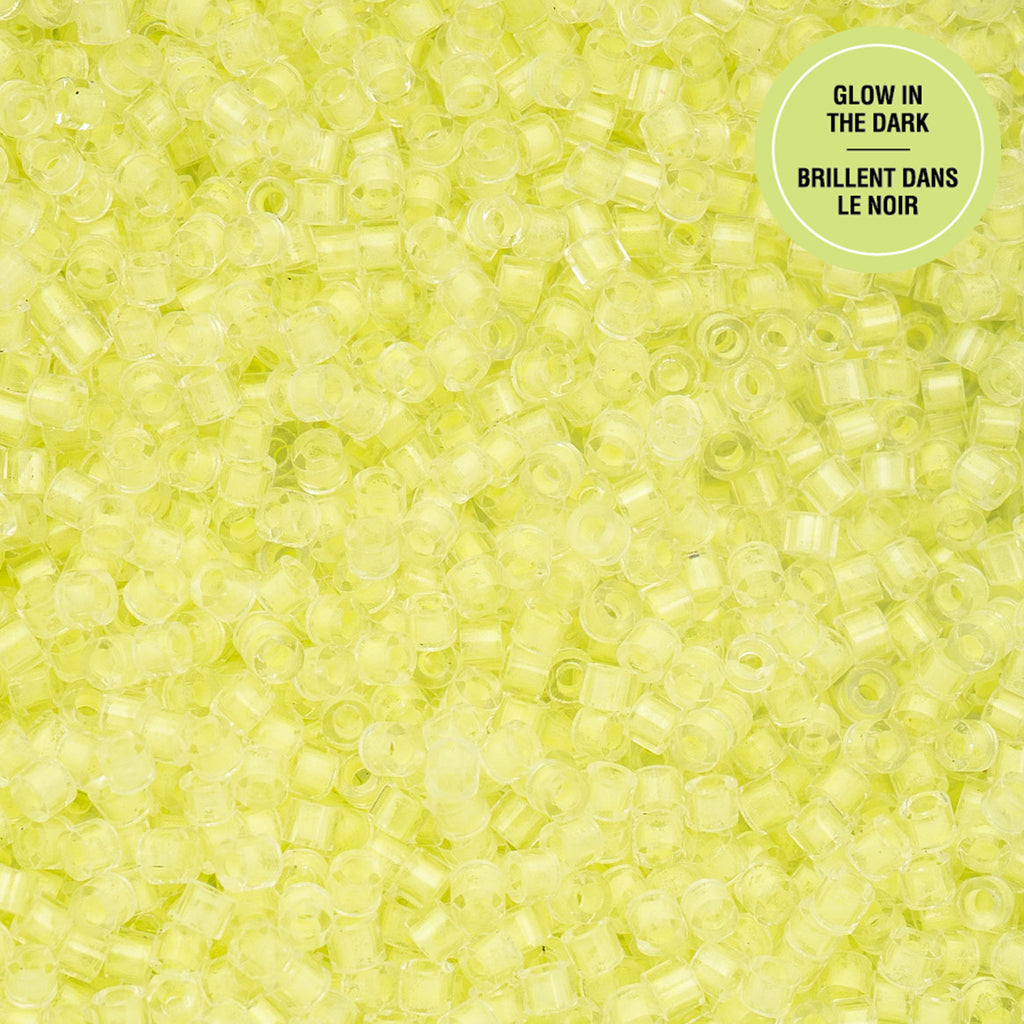 Cylin Bead 11/0 25g Bag Glow in Dark - Yellow Neon
