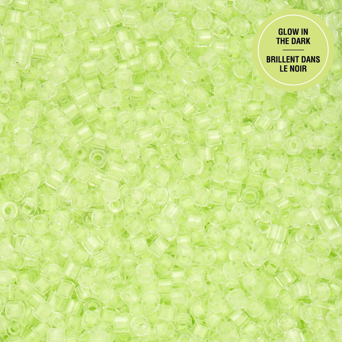 Cylin Bead 11/0 25g Bag Glow in Dark - Light Green