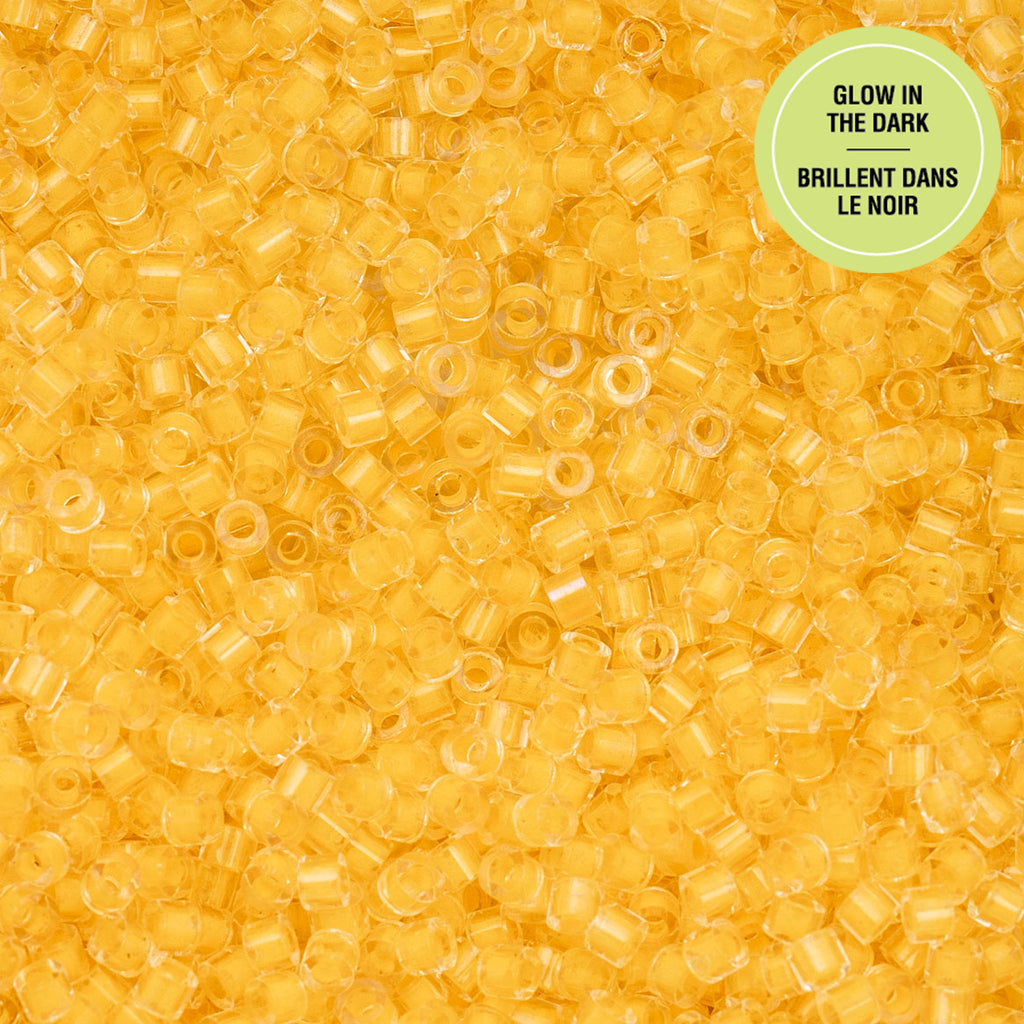 Cylin Bead 11/0 25g Bag Glow in Dark - Gold Yellow